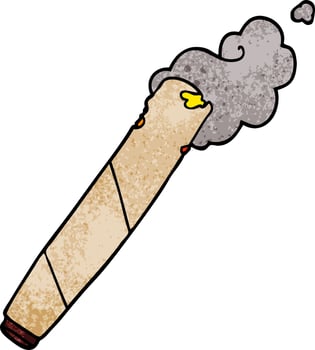 cartoon doodle rolled cigarette vector