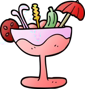 cartoon doodle cocktail vector