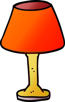 cartoon doodle decorative lamp vector