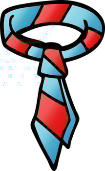 cartoon doodle office tie vector