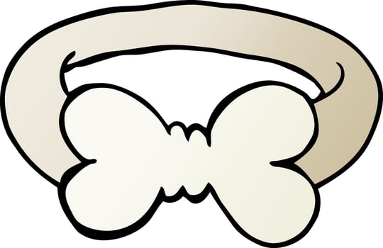 cartoon doodle bow tie vector