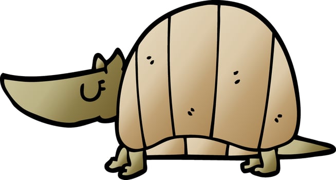 cartoon doodle armadillo vector