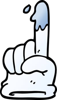 cartoon doodle medical glove vector