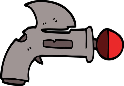 cartoon doodle ray gun vector