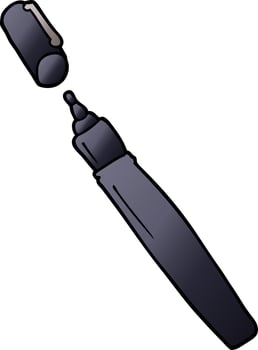 cartoon doodle of a permanent marker vector