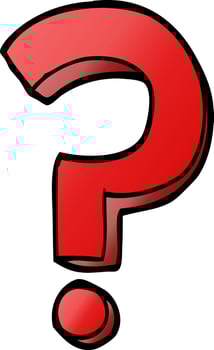 cartoon doodle question mark vector