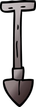 cartoon doodle spade vector
