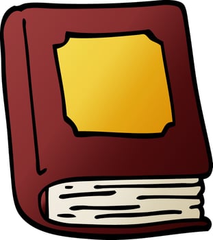 cartoon doodle old book vector