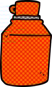 cartoon doodle hot drinks flask vector