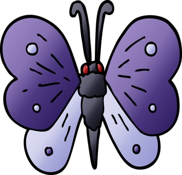 cartoon doodle butterfly vector