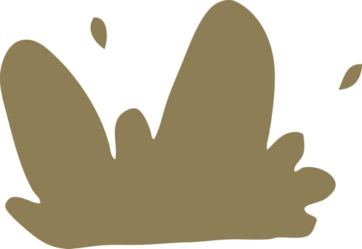 cartoon doodle mud splat vector
