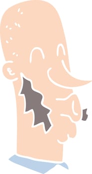 cartoon doodle man with side burns vector