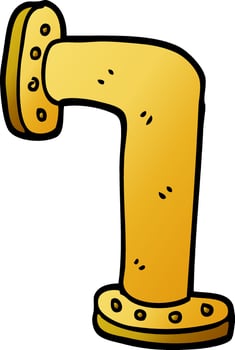 cartoon doodle water pipe vector