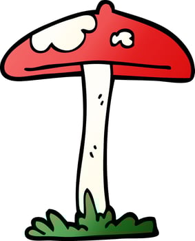 cartoon doodle mushroom vector