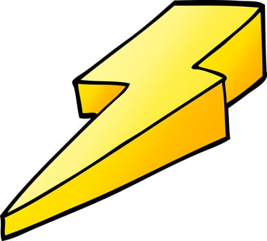 cartoon doodle decorative lightning bolt vector