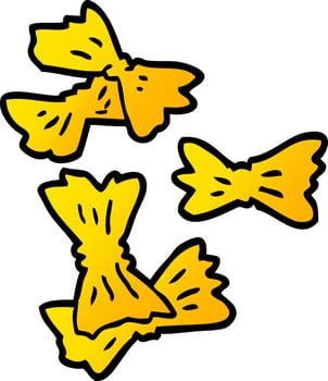 cartoon doodle wheat pasta vector