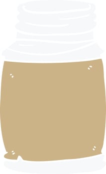 cartoon doodle of a storage jar vector