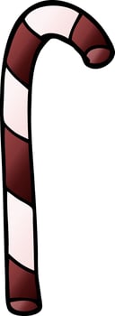cartoon doodle candy cane vector