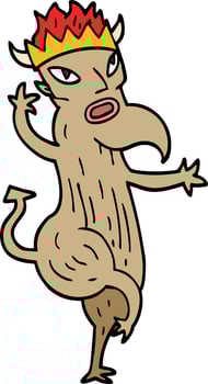 cartoon doodle devil vector