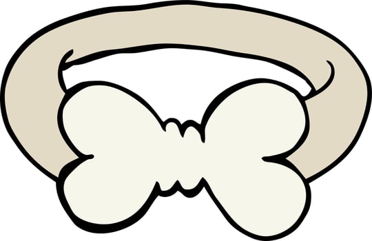cartoon doodle bow tie vector