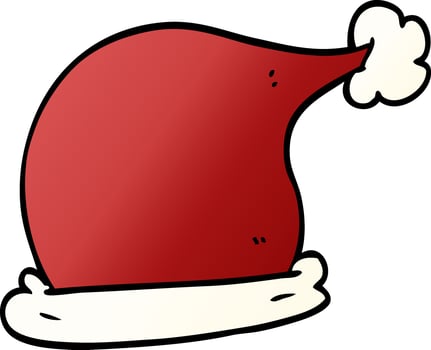cartoon doodle christmas hats vector