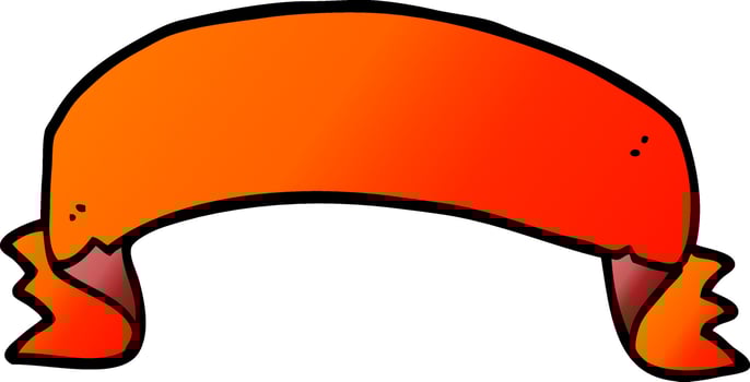 cartoon doodle scroll banner vector