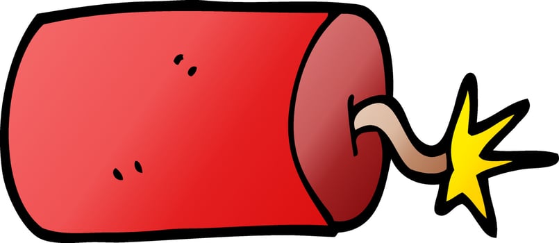 cartoon doodle dynamite vector