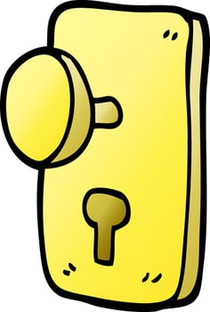 cartoon doodle door handle vector
