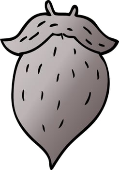 cartoon doodle beard vector