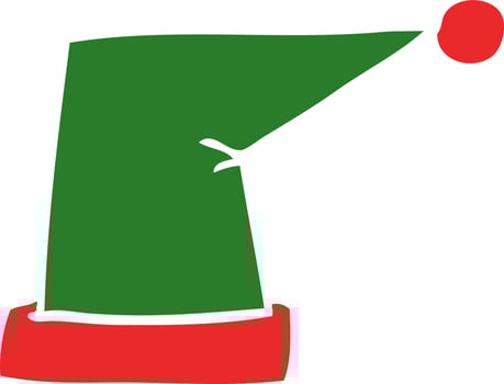 cartoon doodle elf hat vector