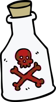 cartoon doodle poison vector