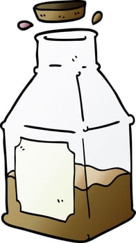 cartoon doodle drink in decanter vector
