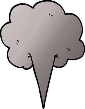 cartoon doodle whooshing cloud vector