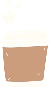cartoon doodle coffee cup vector