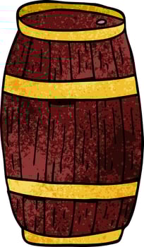 cartoon doodle of a barrel vector