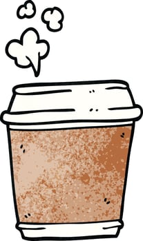 cartoon doodle coffee cup vector
