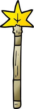 cartoon doodle wand vector