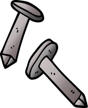 cartoon doodle nails vector