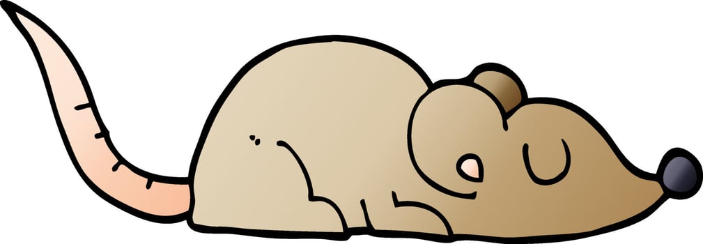 cartoon doodle peaceful mouse vector