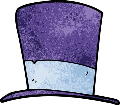 cartoon doodle top hat vector