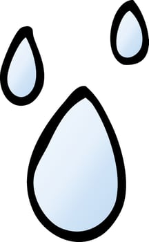 cartoon doodle water drips vector
