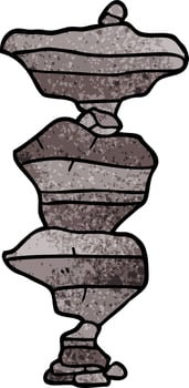cartoon doodle boulders vector