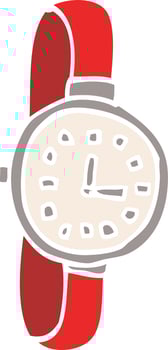 cartoon doodle watch vector
