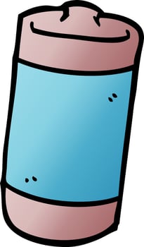 cartoon doodle of a battery vector