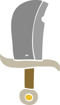 cartoon doodle dagger vector