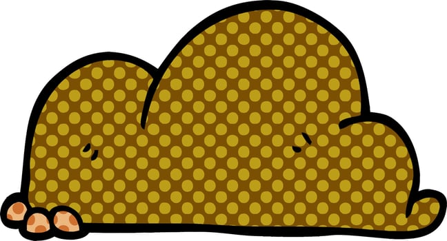 cartoon doodle pile of dirt vector