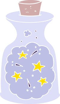 flat color style cartoon magic potion vector