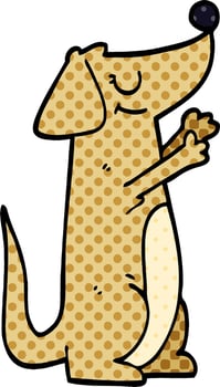 cartoon doodle dog vector