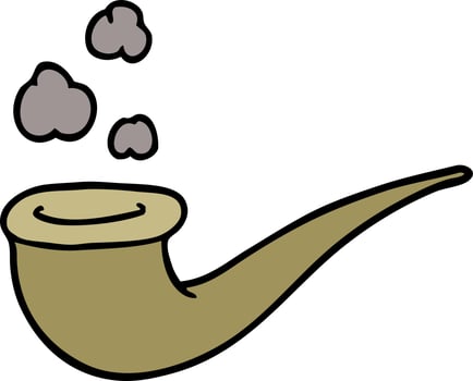 cartoon doodle smoking pipe vector