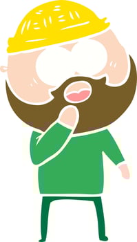 shocked bearded man vector